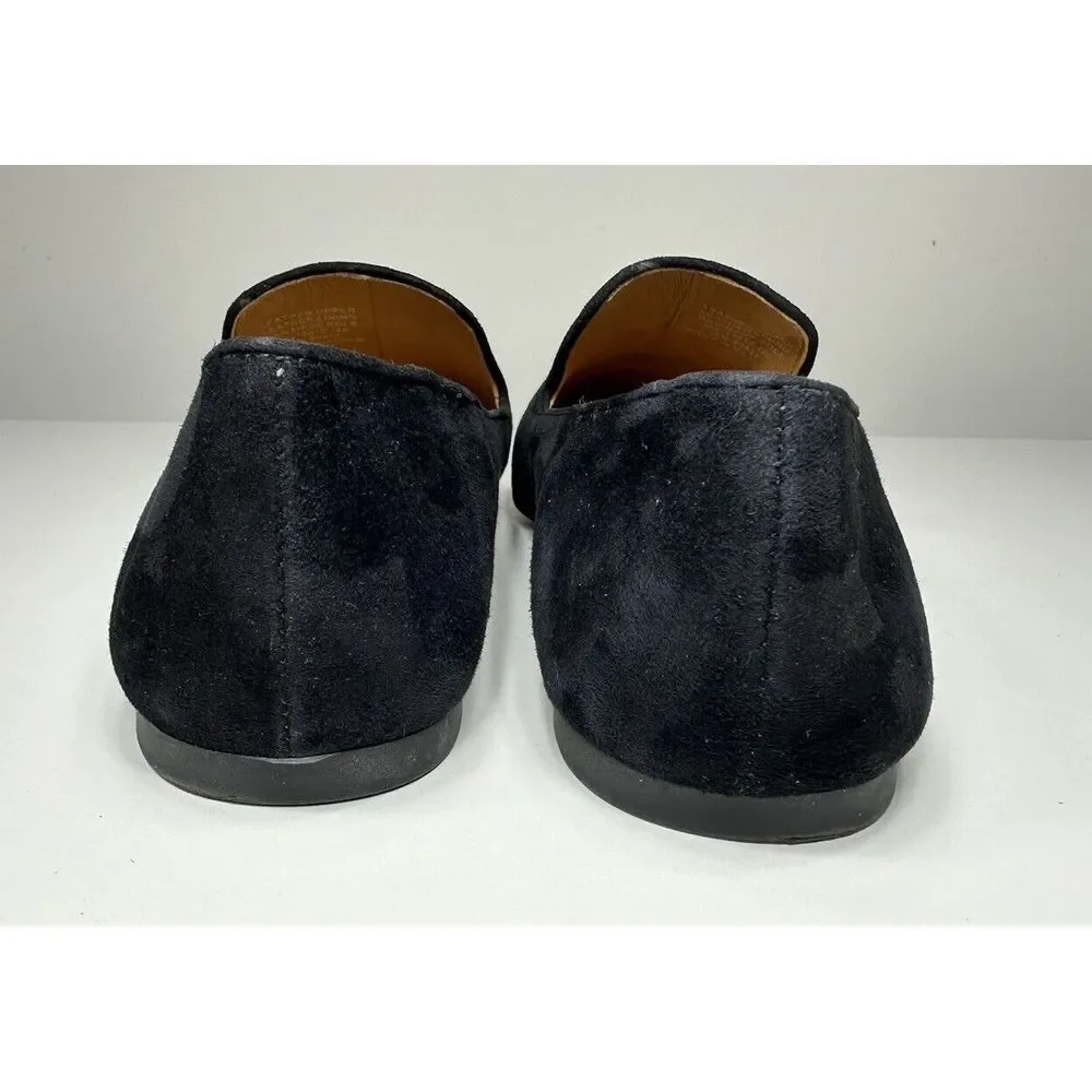 Tory Burch Womens Ruby Smoking Slippers Black Suede Womens Size 8M‎